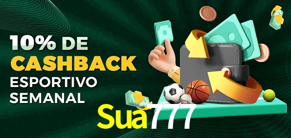 10% de bônus de cashback na Sua777